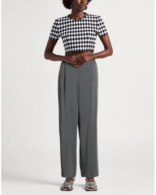 Patrizia Pepe Gray Pants Polyester, Viscose, Elastane