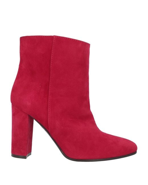 Via Roma 15 Red Ankle Boots