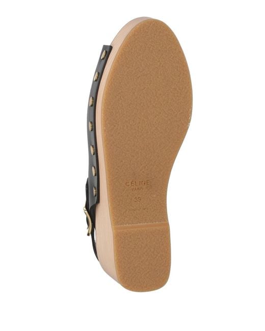 Céline Black Sandals Leather