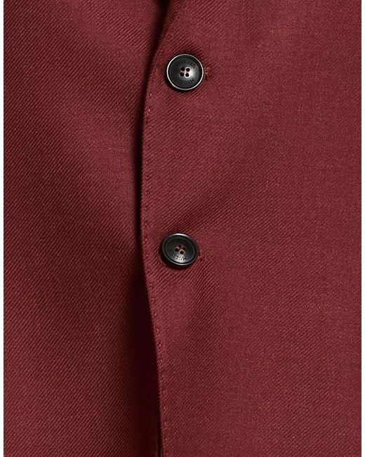 MULISH Purple Blazer Polyester, Wool for men