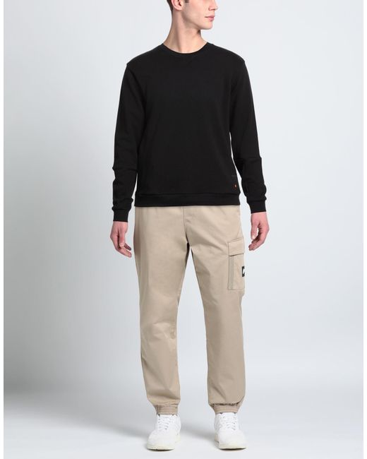 Dekker Black Sweatshirt Cotton, Elastane for men