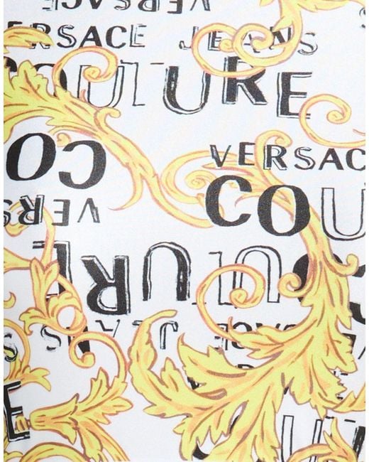 Versace Jeans Couture White Top Polyester, Elastane