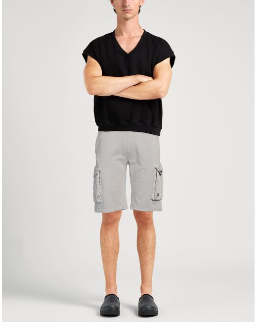 C P Company Gray Shorts & Bermuda Shorts Cotton, Elastane for men