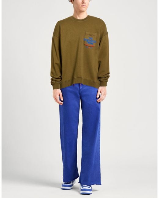 DSquared² Green Military Sweatshirt Cotton for men