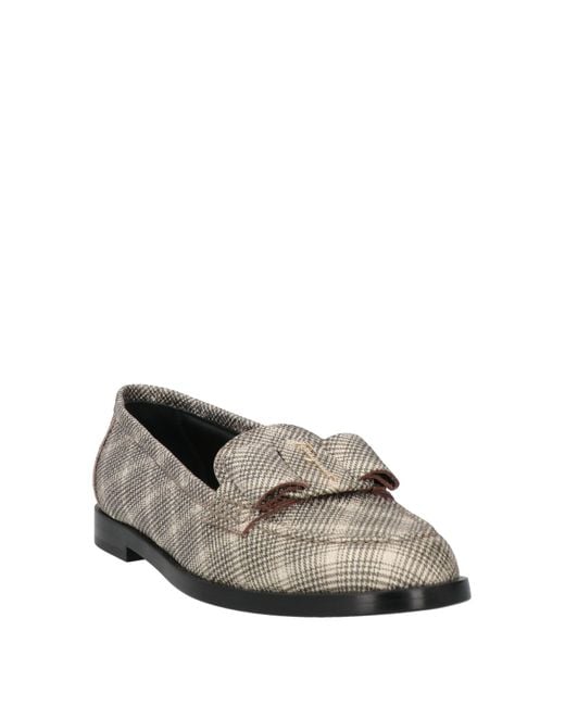 Ferragamo Gray Sand Loafers Calfskin