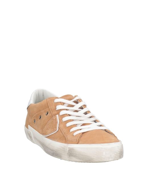 Philippe Model White Camel Sneakers Leather