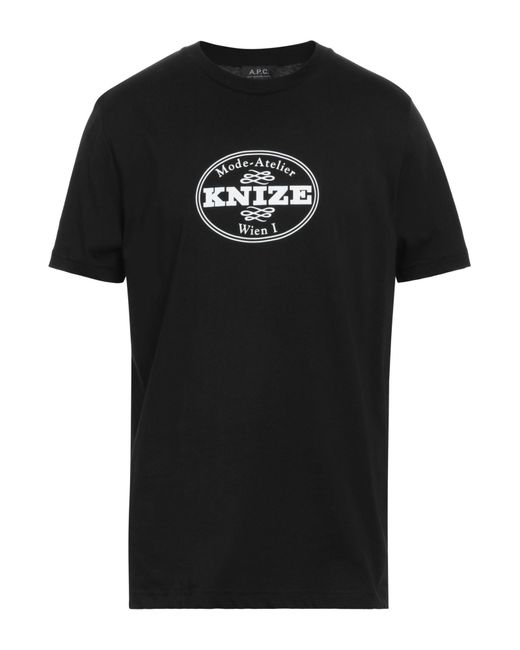 A.P.C. Black T-shirt for men