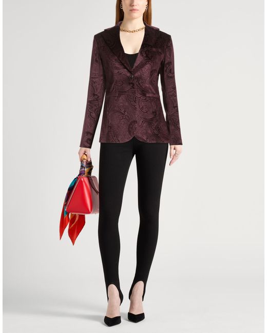 Circolo 1901 Purple Blazer Cotton, Elastane