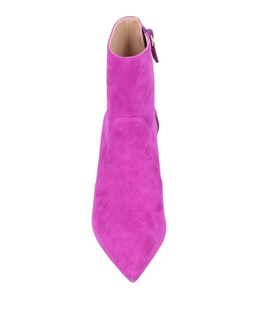 Stuart Weitzman Purple Ankle Boots Leather