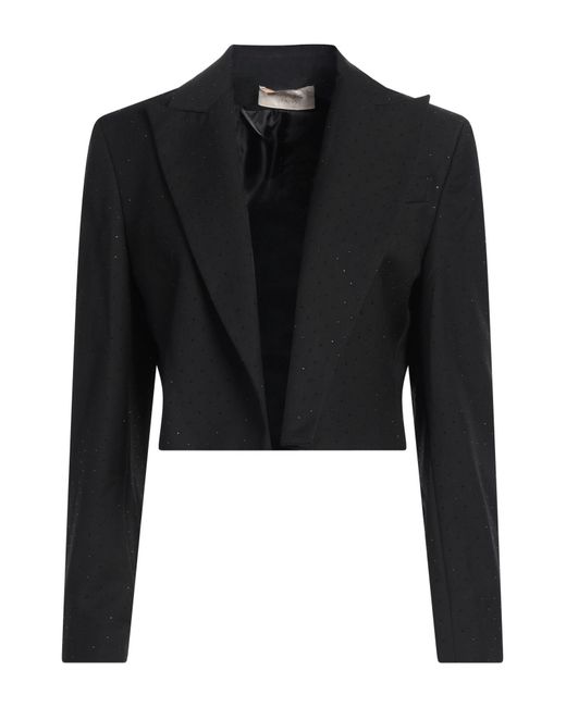 Kaos Black Blazer Polyester, Viscose