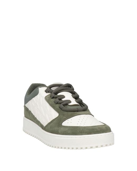 Emporio Armani Green Sneakers Cow Leather, Polyester, Polyurethane for men