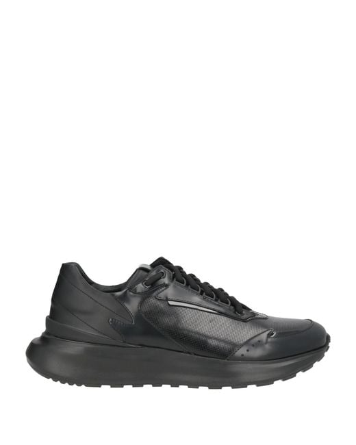 Giovanni Conti Black Sneakers Leather for men