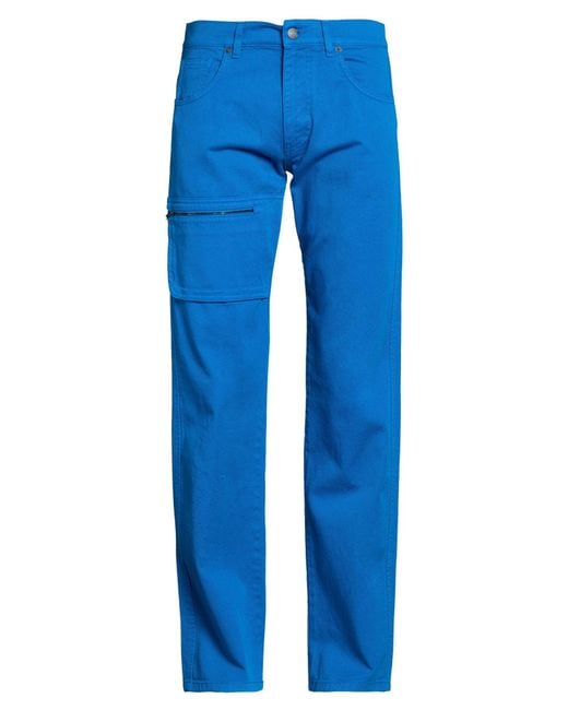 Moschino Blue Couture Pants Cotton for men