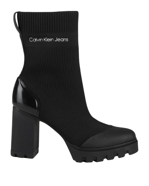 Botines de caña alta Calvin Klein de color Black