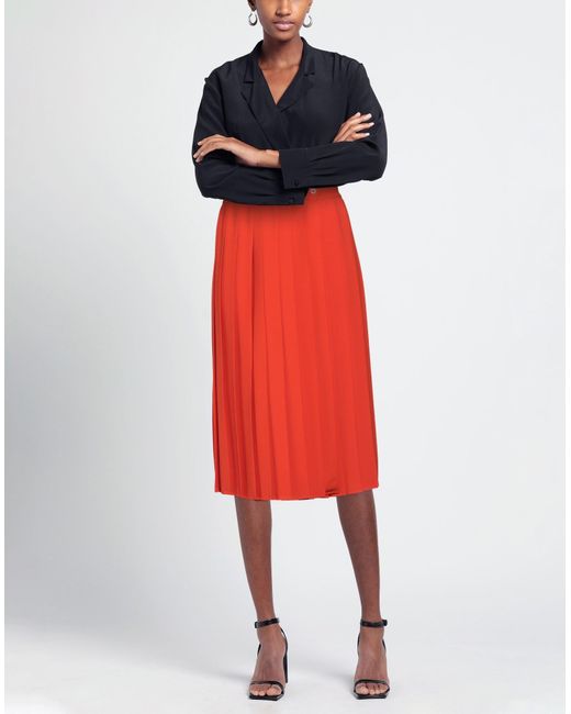 P.A.R.O.S.H. Red Midi Skirt