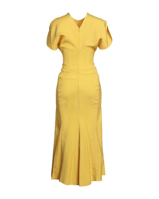 Victoria Beckham Yellow Maxi Dress