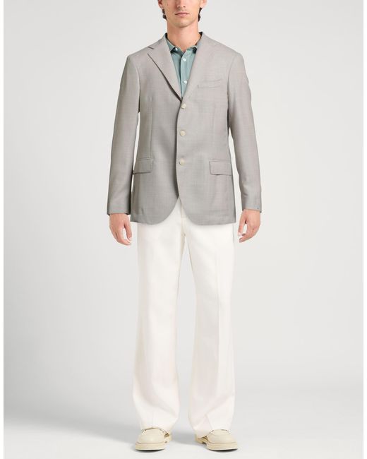 Mp Massimo Piombo Gray Blazer Virgin Wool for men