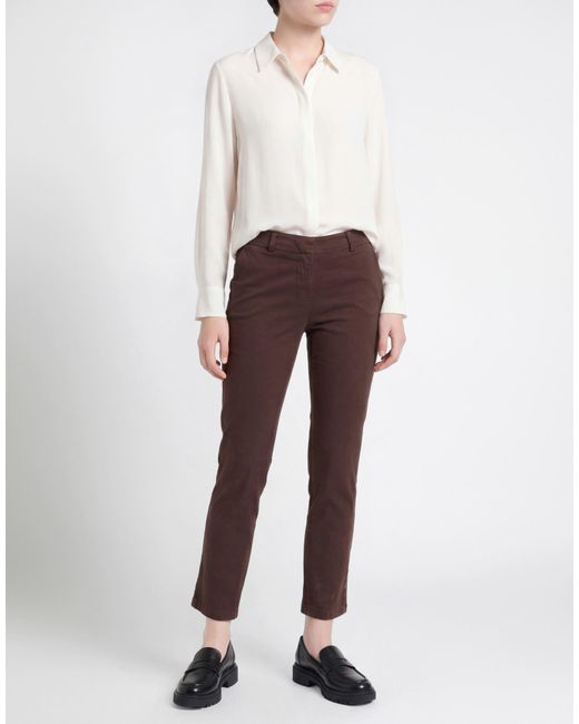 Kontatto Brown Pants Cotton, Elastane