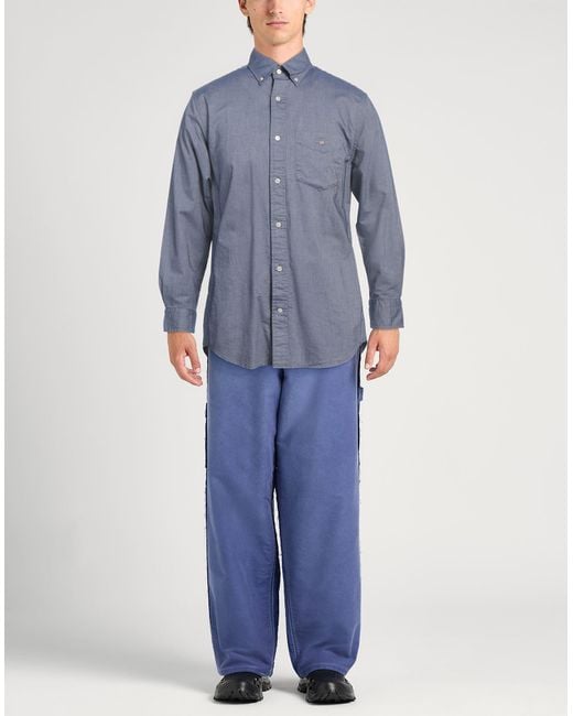 Gant Blue Shirt Cotton for men