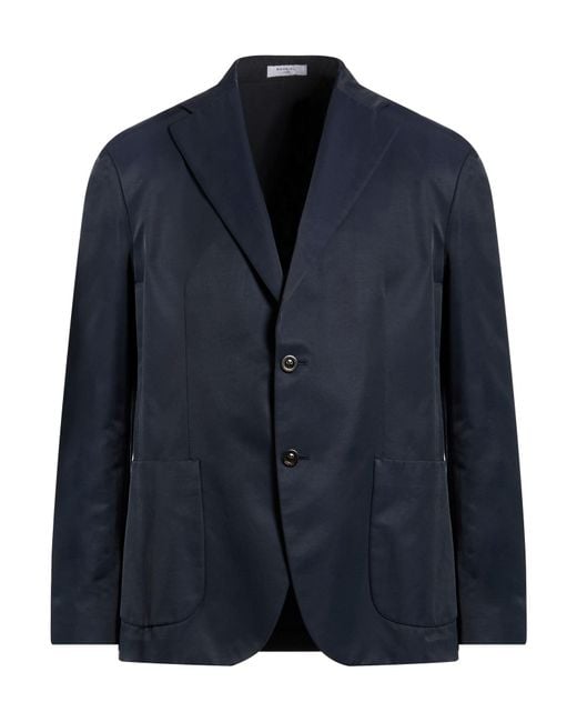 Boglioli Blue Midnight Blazer Cotton, Polyamide for men