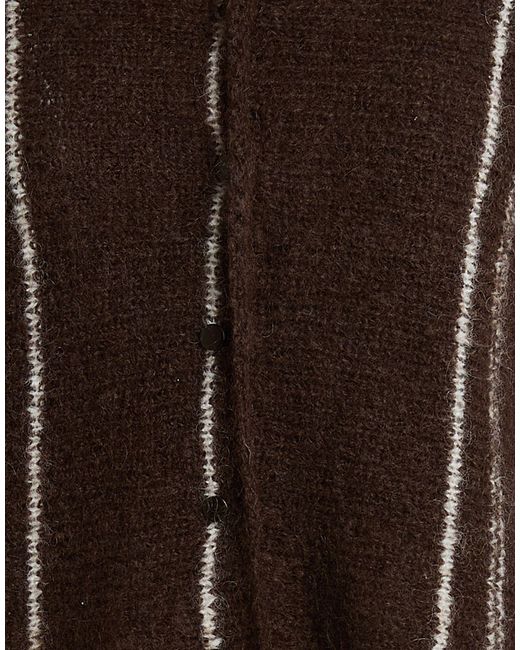 Alysi Brown Cardigan Mohair Wool, Polyamide, Elastane
