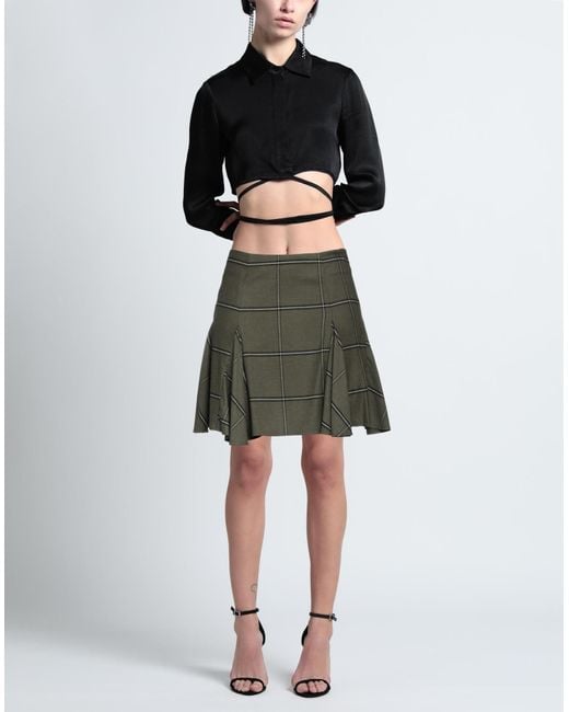 Pinko Green Mini Skirt