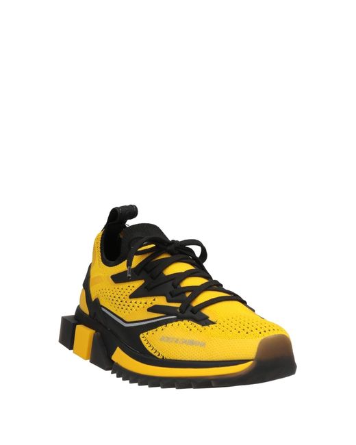 Dolce & Gabbana Yellow Sneakers for men