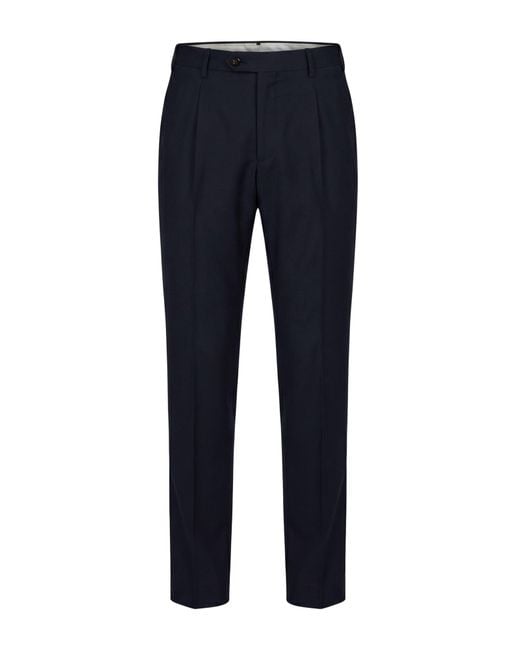 Corneliani Blue Midnight Pants Virgin Wool, Elastane for men
