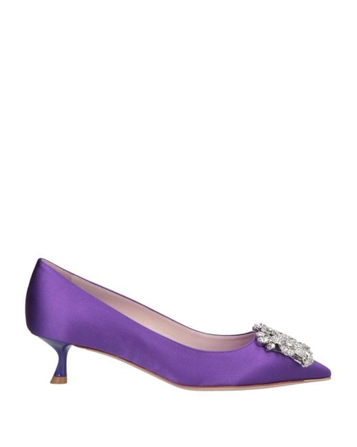 Roger Vivier Purple Pumps Textile Fibers