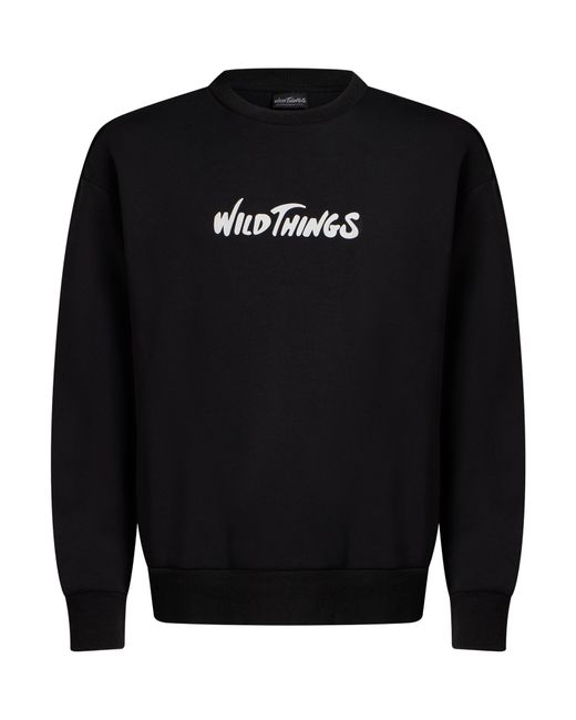 Wild Things Black Sweatshirt Cotton, Polyester, Polyurethane for men