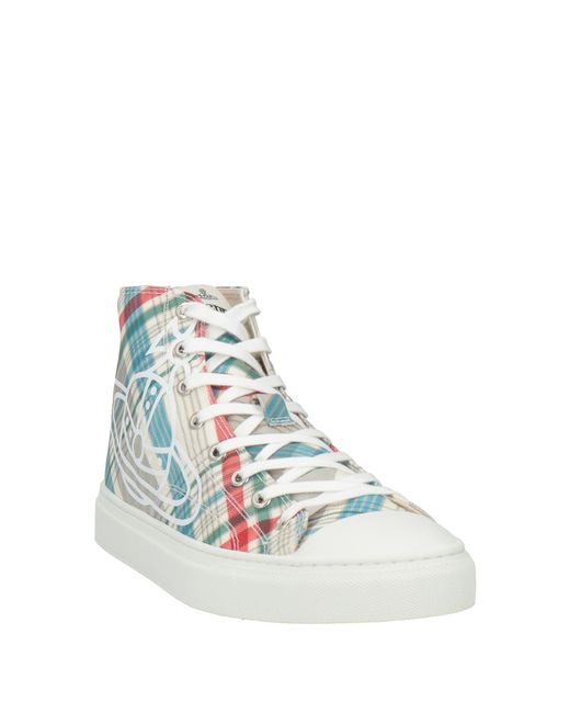 Vivienne Westwood Blue Cream Sneakers Textile Fibers for men
