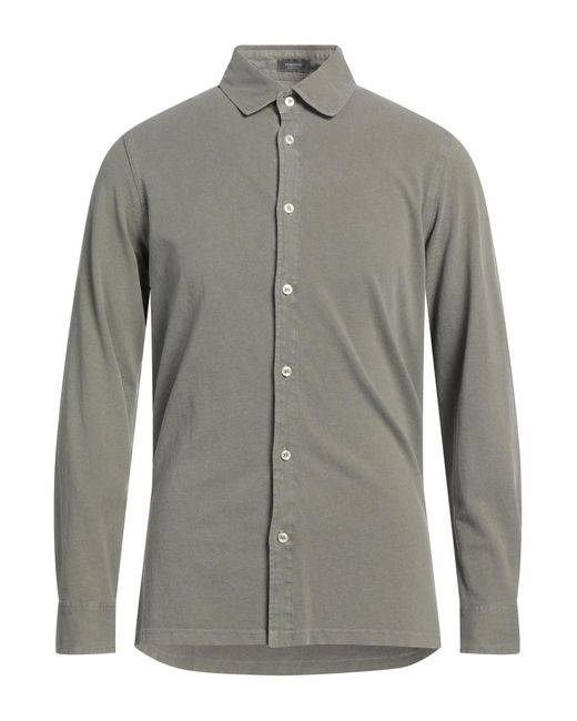 Rossopuro Gray Sage Shirt Cotton for men