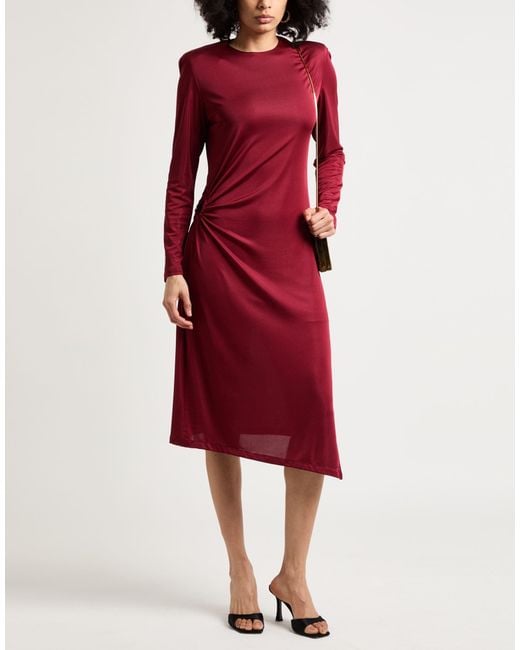 LA SEMAINE Paris Red Midi Dress