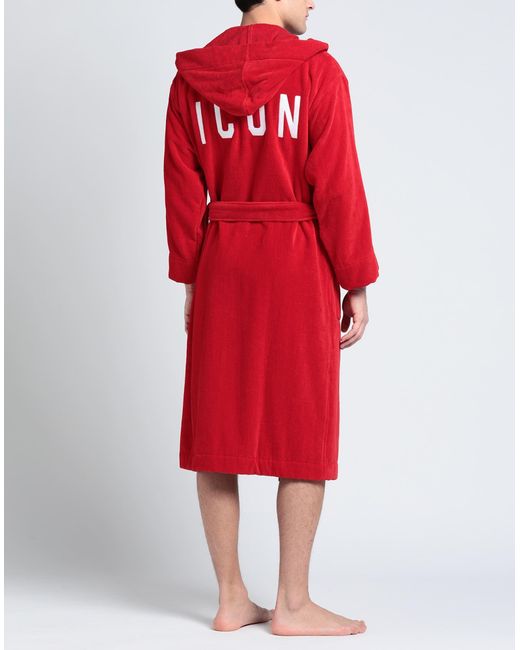 DSquared² Red Dressing Gown Or Bathrobe for men