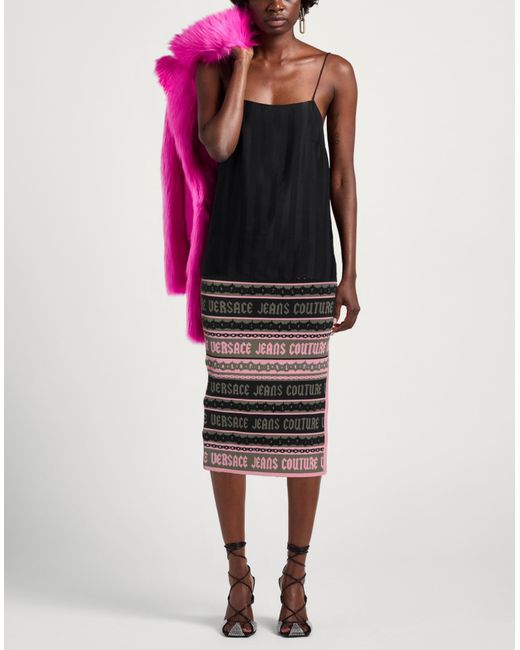 Versace Jeans Couture Black Midi Skirt