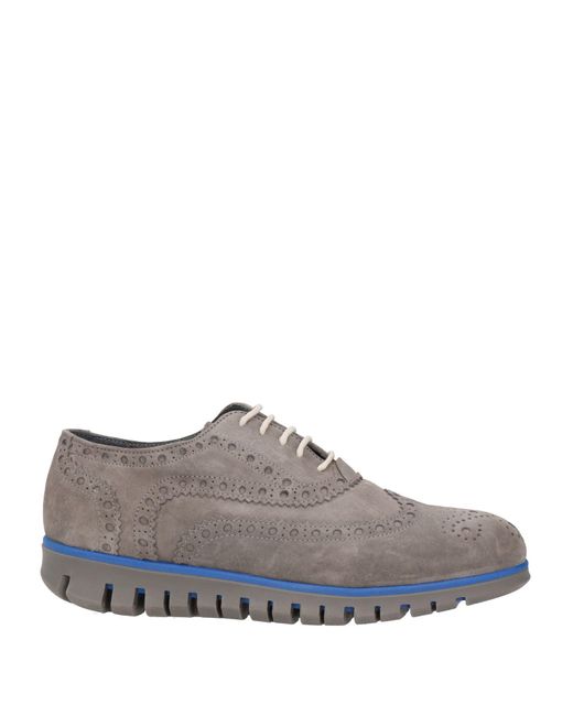 CafeNoir Gray Lace-up Shoes for men