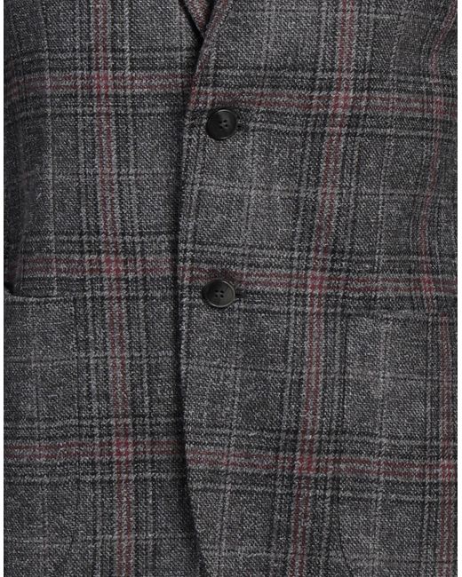 Luigi Bianchi Black Blazer Wool, Polyester, Polyamide, Viscose for men