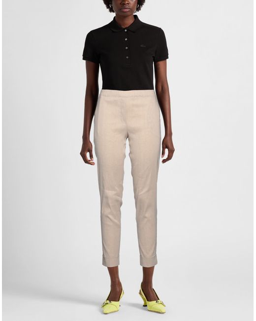 D.exterior Natural Pants Linen, Elastane