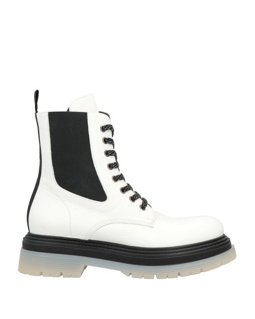 Laura Bellariva White Ankle Boots