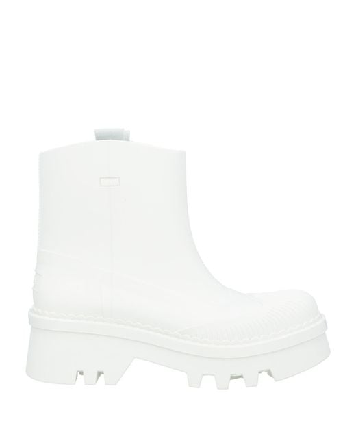 Chloé White Ankle Boots