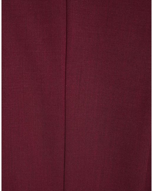MULISH Red Burgundy Suit Polyester, Wool, Elastane for men