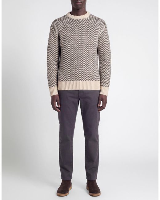 SELECTED Gray Sweater Recycled Polyester, Wool for men