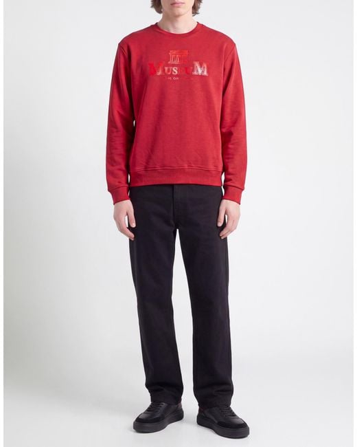 Museum Red Sweatshirt Cotton, Polyester for men