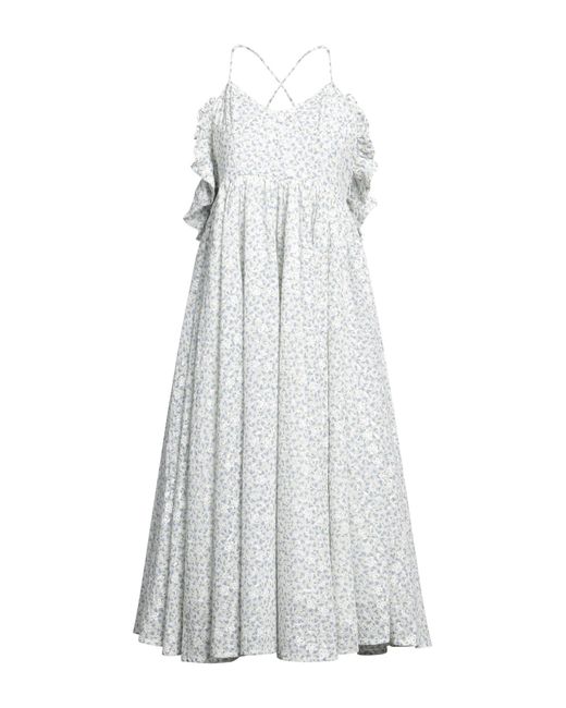 ROKH White Midi Dress