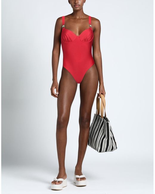 Chiara Ferragni Red One-piece Swimsuit