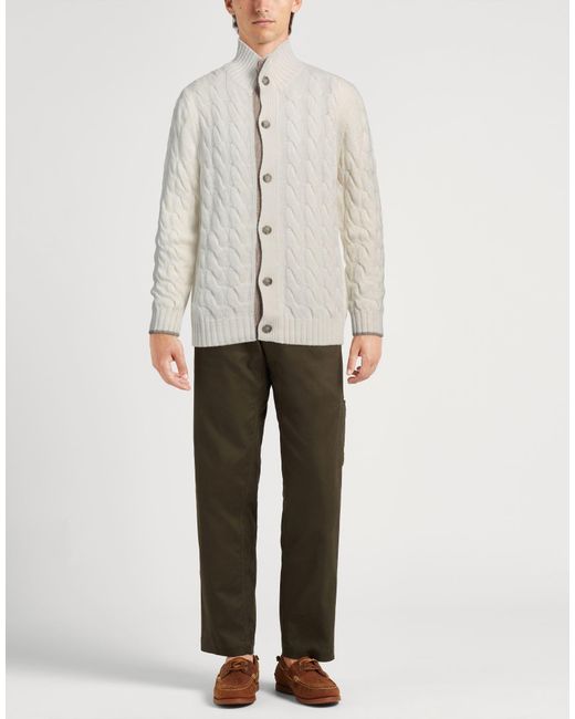 Alpha Studio White Cardigan for men
