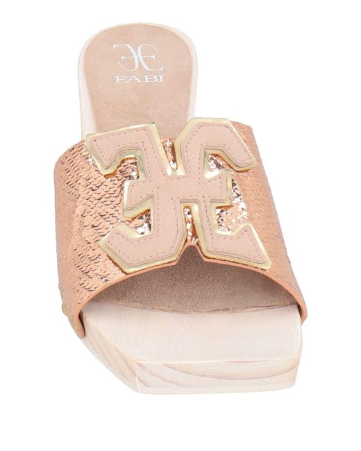 Fabi Natural Sandals Leather