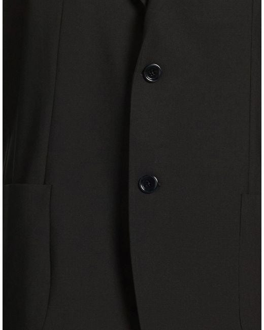 Lardini Black Blazer Polyester, Wool, Elastane for men