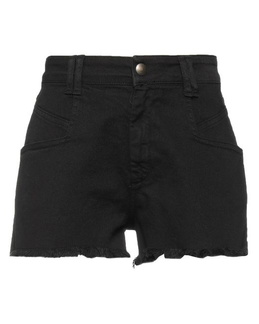 Jijil Black Denim Shorts Cotton, Elastane