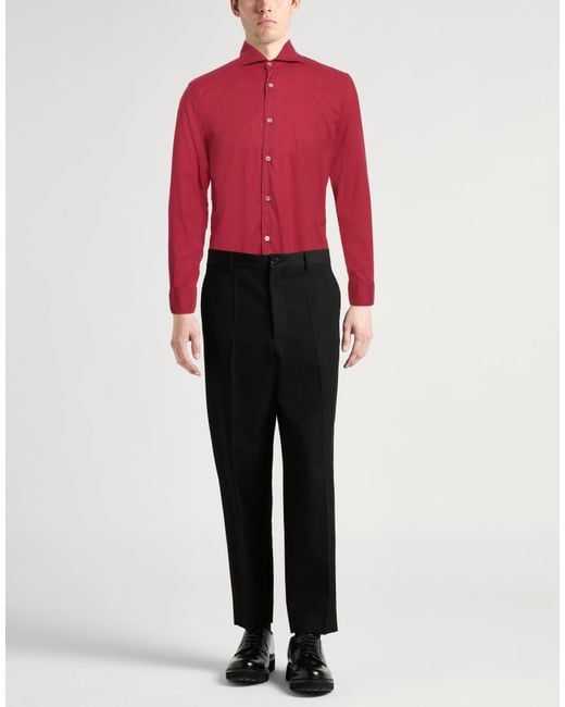 Camisa Fedeli de hombre de color Red